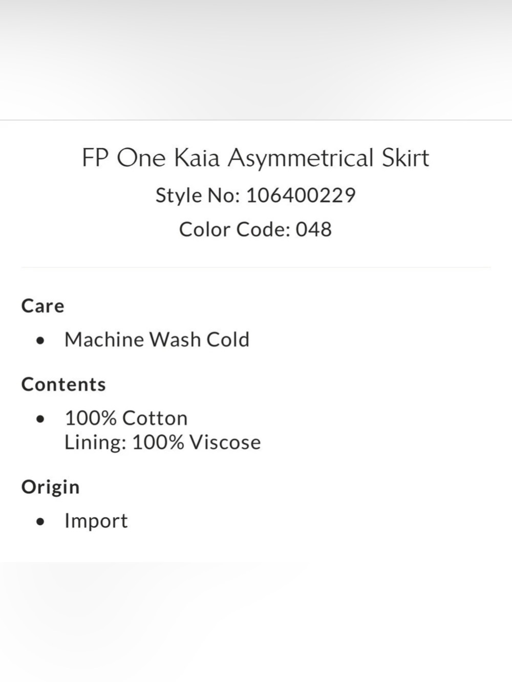 Free People FP One Kaia Asymmetrical Midi Skirt - Picture 4 of 5